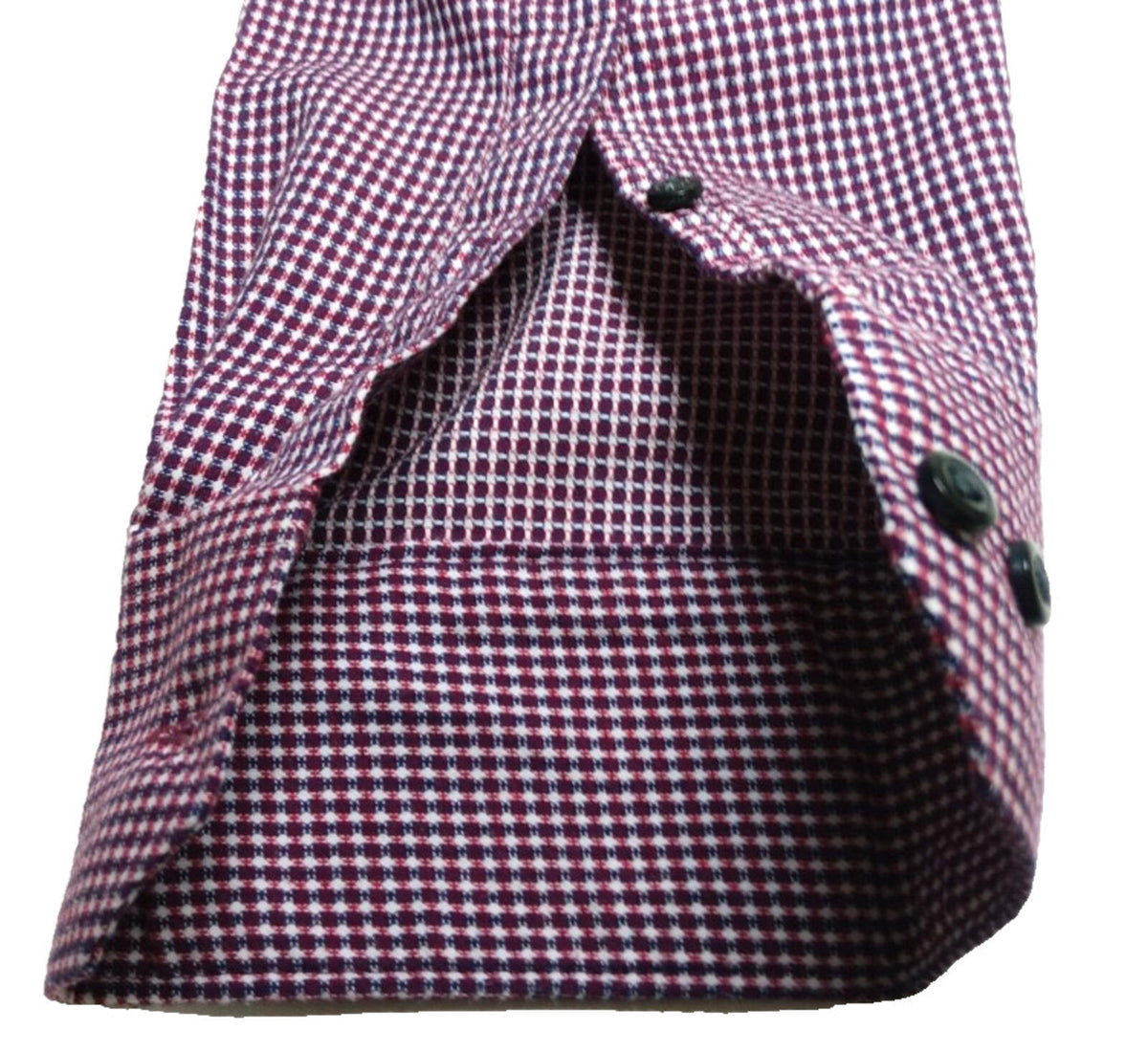 Next Shirt Men's UK Size S Long Sleeve Red Check Mixed Fabric Slim Fit