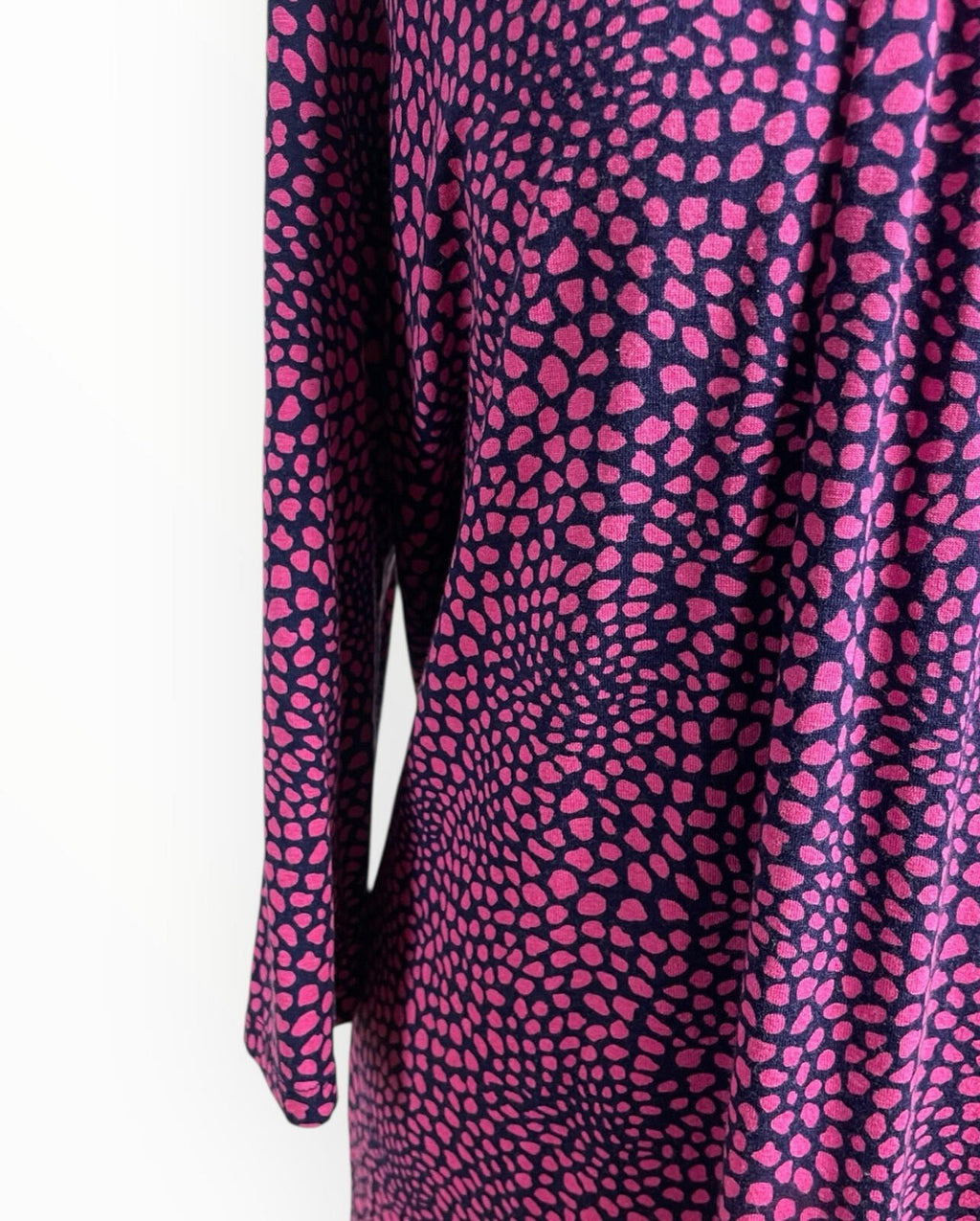 George Pink George Moda Spotted Blouse Top Women's UK Size 16 3/4 Sleeve Scoop Neck Pink