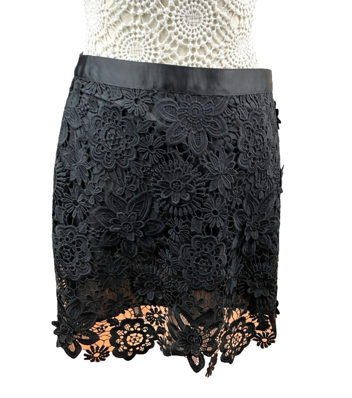 Topshop Black Co-Ord Set Women's UK Size 12 Top & Mini Skirt Layered