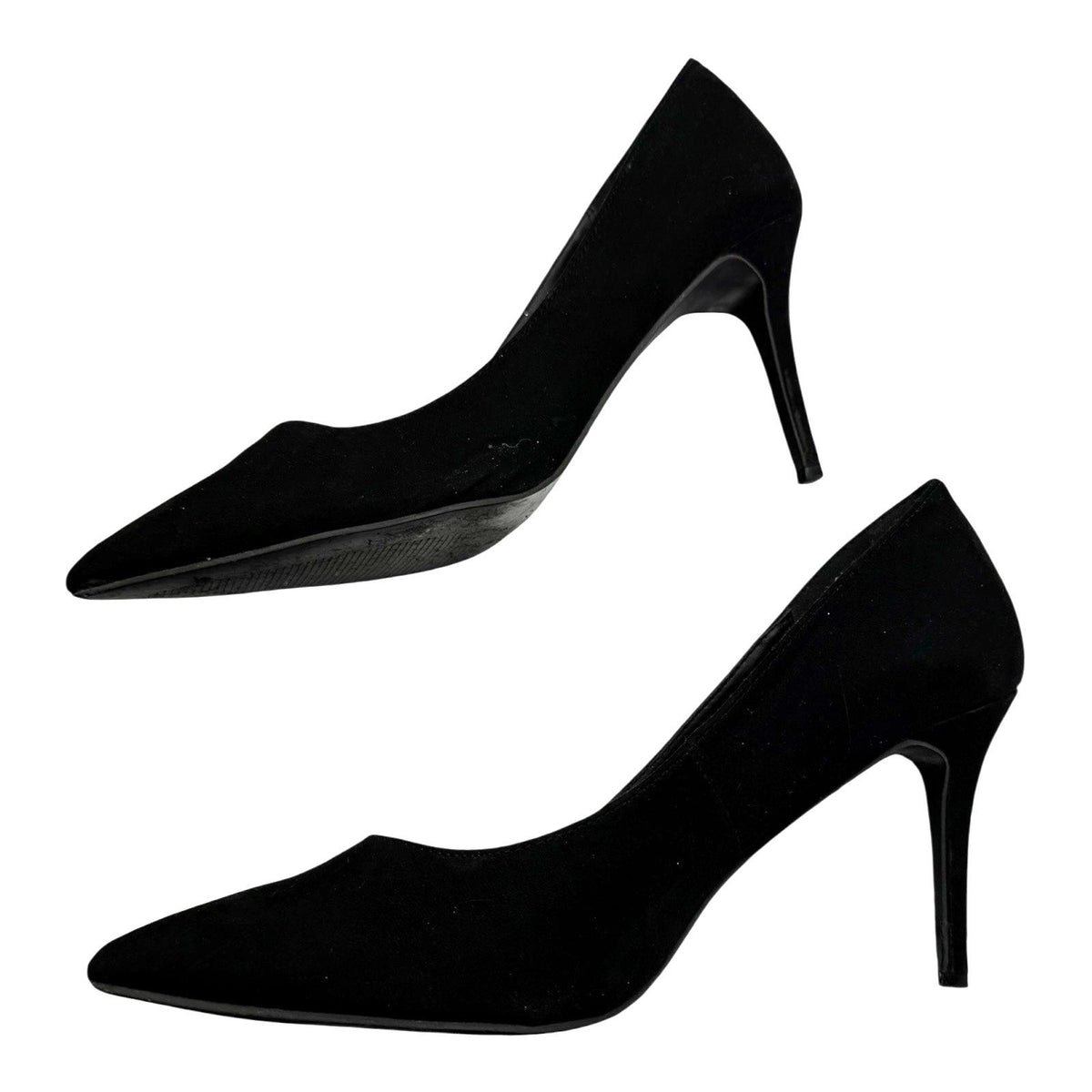 Atmosphere Black Atmosphere Black Faux Suede Court Shoes Pointed Toe Stiletto Women's UK Size 6