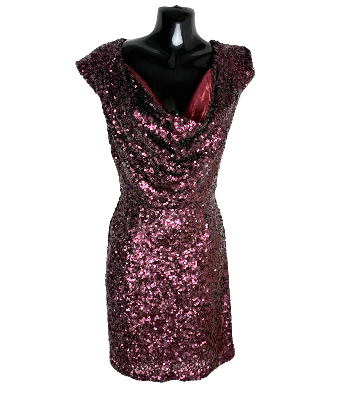 French Connection Deep Purple Sequin Mini Dress Women's UK Size 6