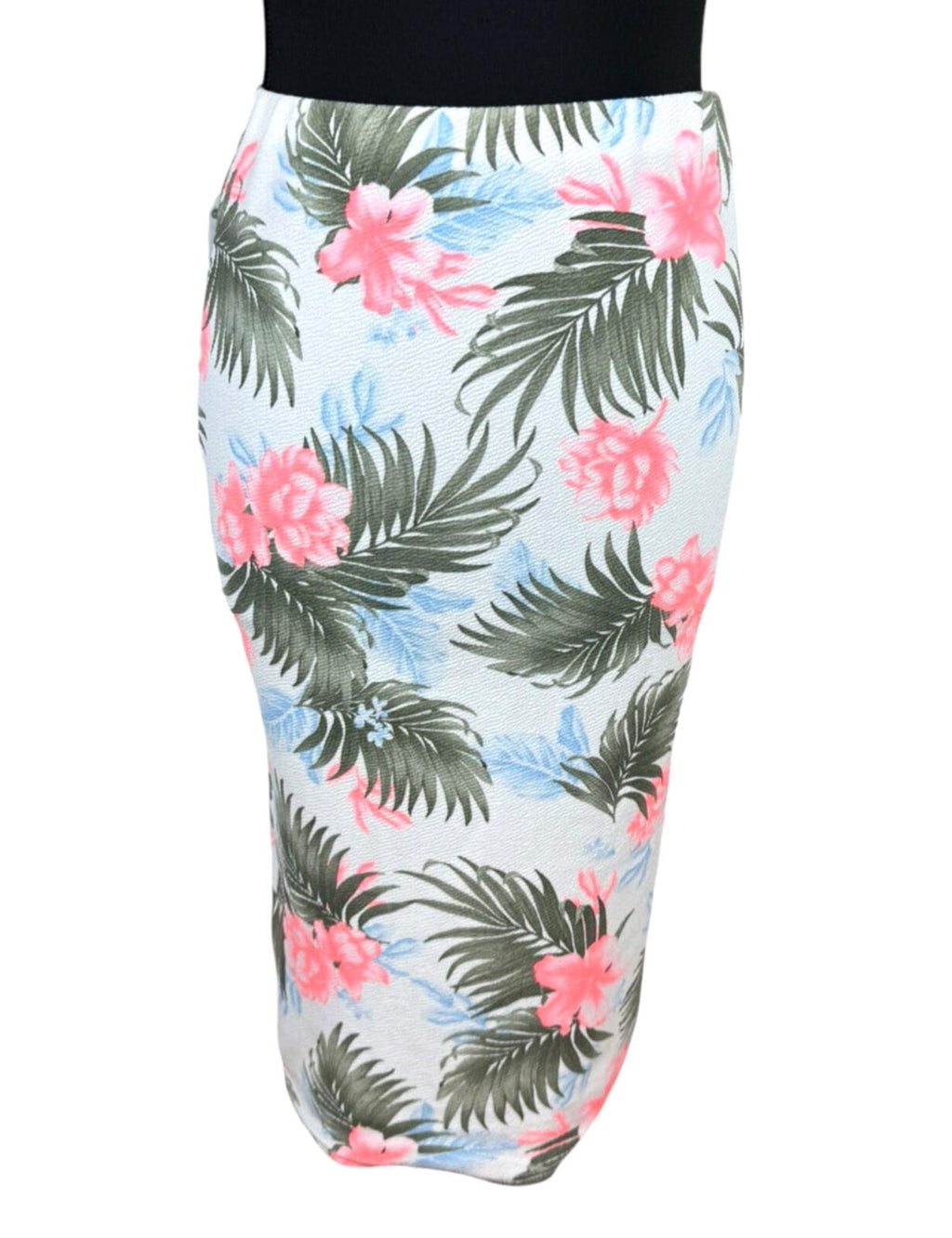 New Look Pencil Skirt Women's UK Size 10 High Waist Stretch Tropical Print