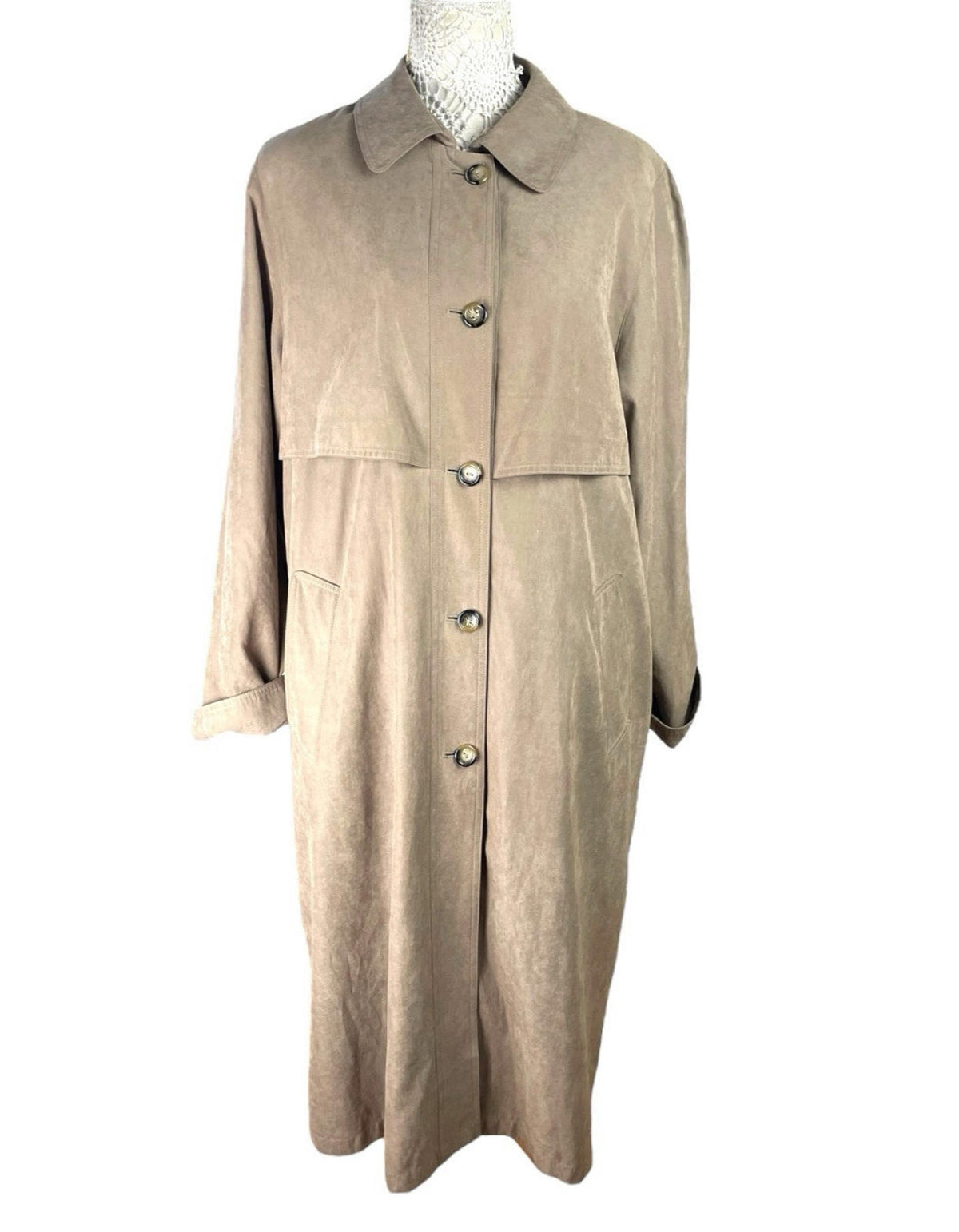Berkertex Brown Vintage Soft Shell Trench Coat Women's UK Size 14