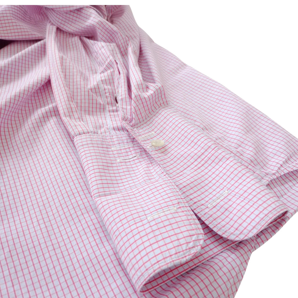 Gieves & Hawkes Pink Gieves & Hawkes Pink Check Long Sleeve Shirt Men's UK Size M 37" Chest