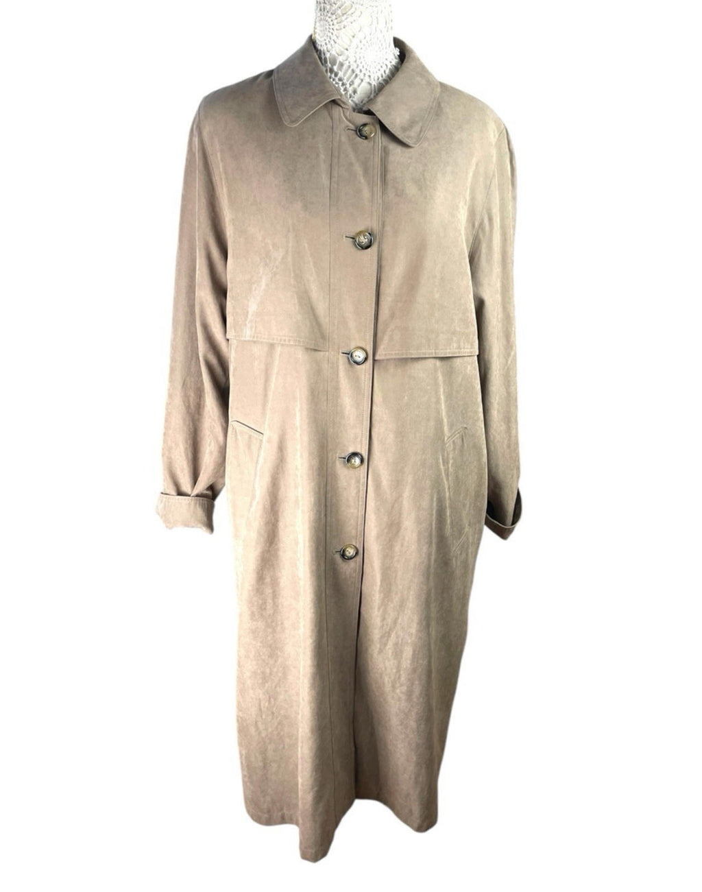 Berkertex Brown Vintage Soft Shell Trench Coat Women's UK Size 14