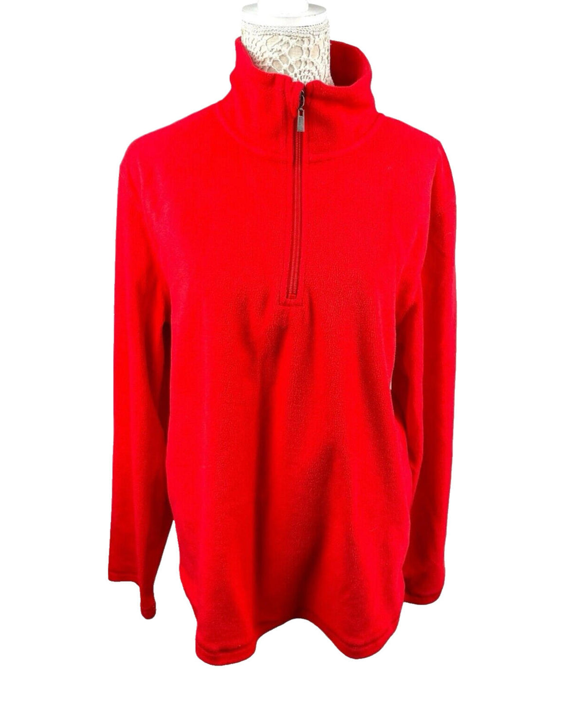 Hutson Harbour Bright Red Fleece Jumper Thin Fleece Women's UK Size L (14-16)