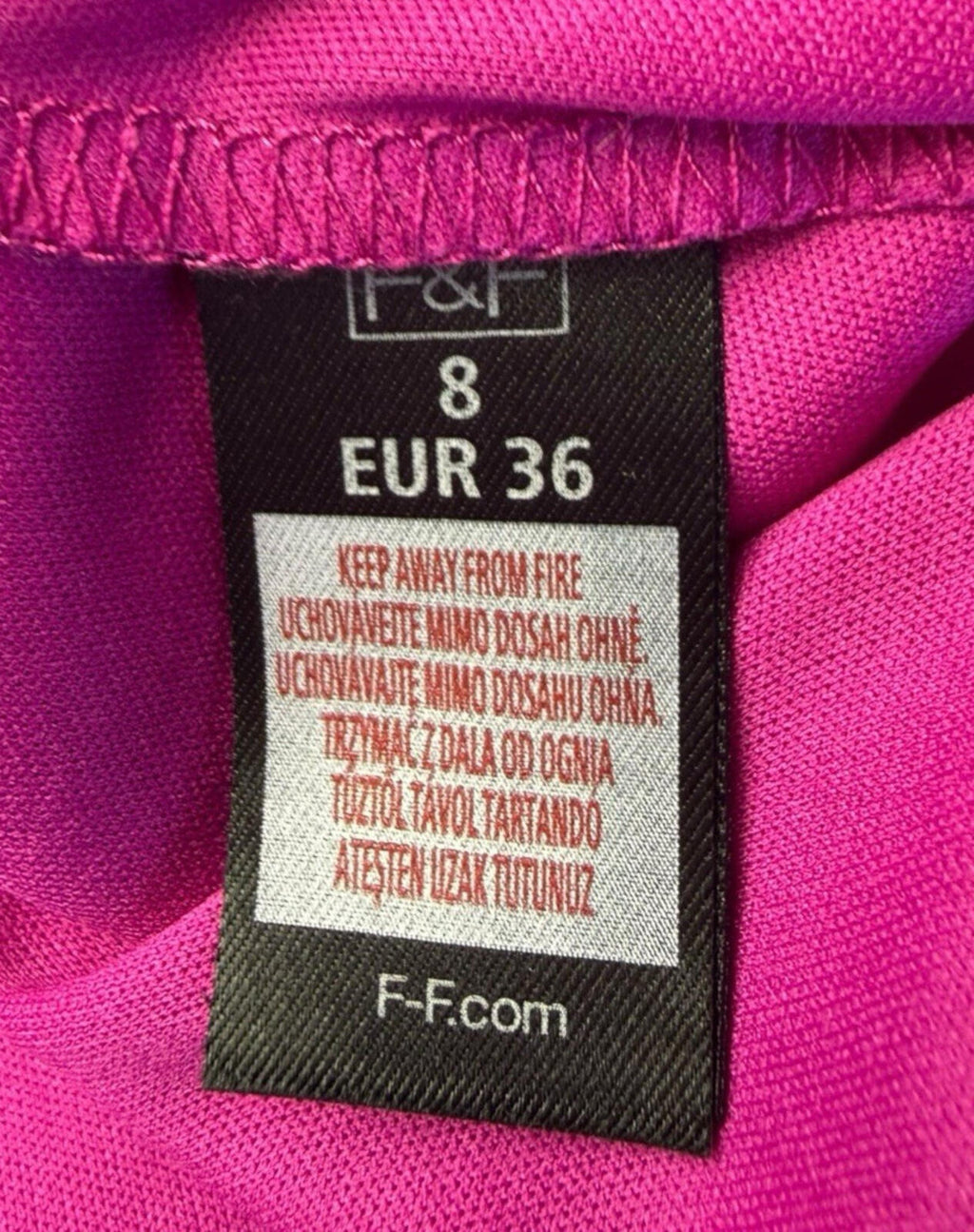 F&F Pleated Camisole Top Women's UK Size 8 Smocked Sleeveless Bright Pink