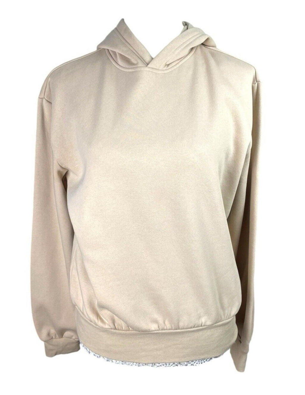 Divided Beige Basic Jersey Hoodie Relaxed Fit Women's UK Size XS