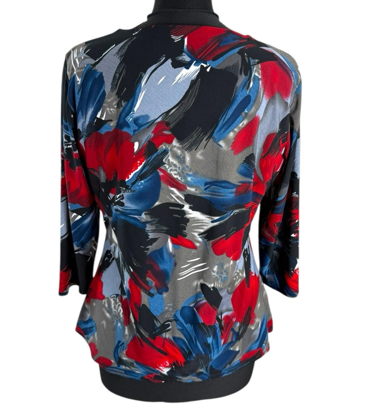 Bassini Multicolour Top Layered  Blouse 3/4 Sleeve Women's UK Size 12