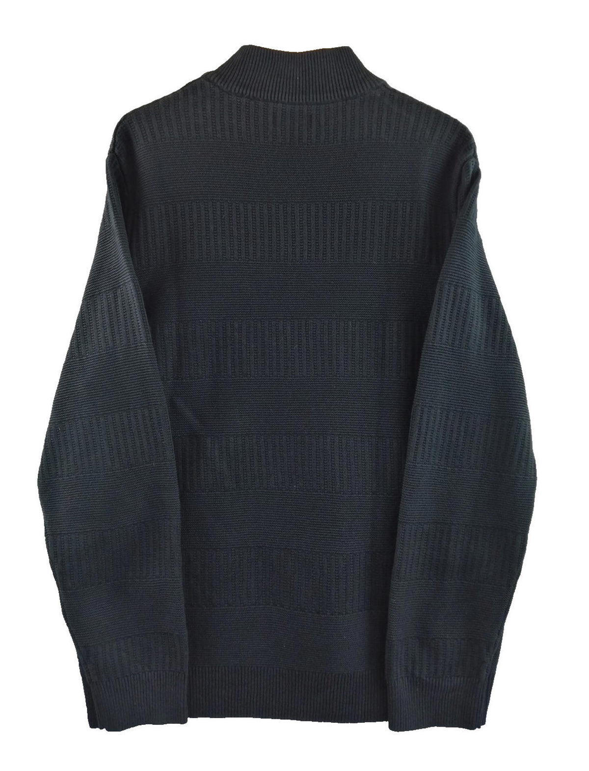 Chaps Black Ralph Lauren Chaps 1/4 Zip Ribbed Black Jumper Men's Size XL 100% Cotton
