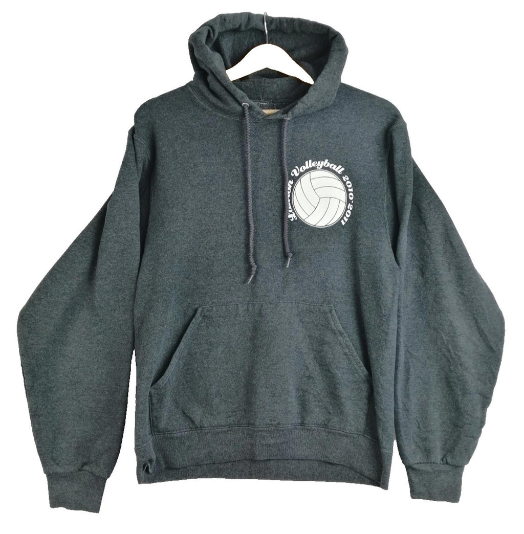 Lawton Volleyball Hoodie Men's Size M Slate Grey Jersey Hooded Pockets Sports