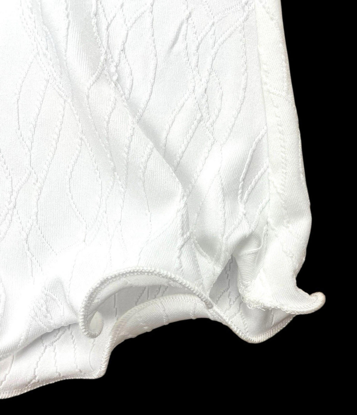 Pretty Little Thing White Midi Skirt High Waist Textured Women's UK Size 16