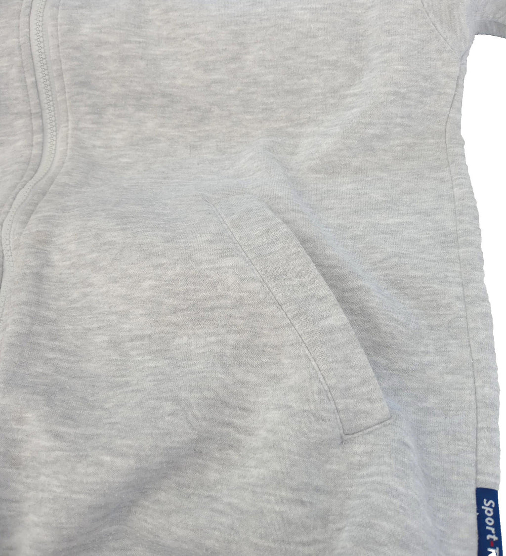 Sport TeK Gray USA High School Seniors Hoodie Men's UK Size M Grey Hooded Pockets Zip Front