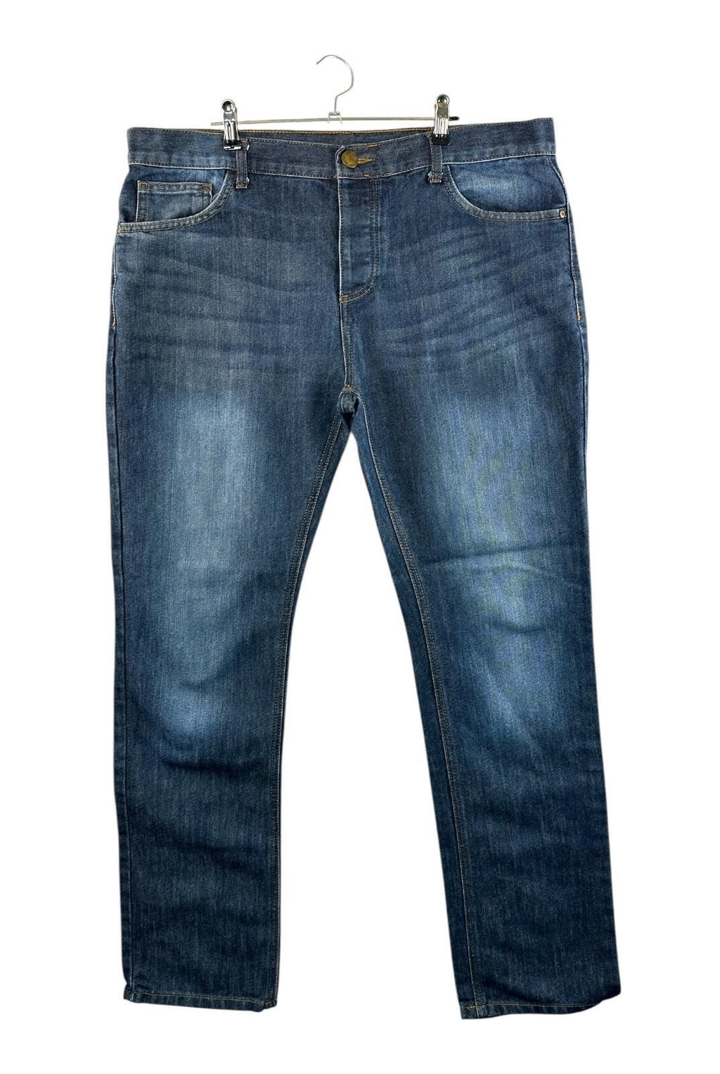 Denim & Co. Blue Denim Co Jeans Men's UK Size 36W 32L Blue Straight Zip Front 5 Pocket