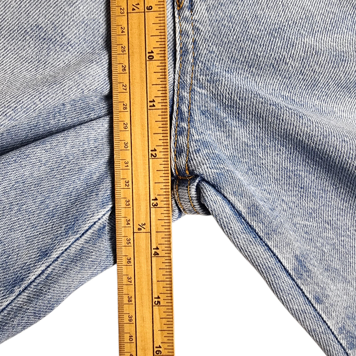 stradivarius Blue Stradivarius Jeans Women's UK Size 8 Long Split Hem Straight Fit High Waist Blue