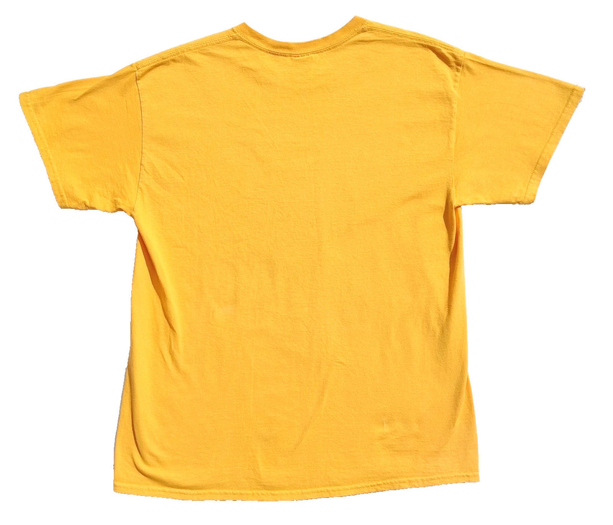 Gildan Yellow Hawkeyes Football Graphic Print T-Shirt Men's UK Size S Yellow 100% Cotton