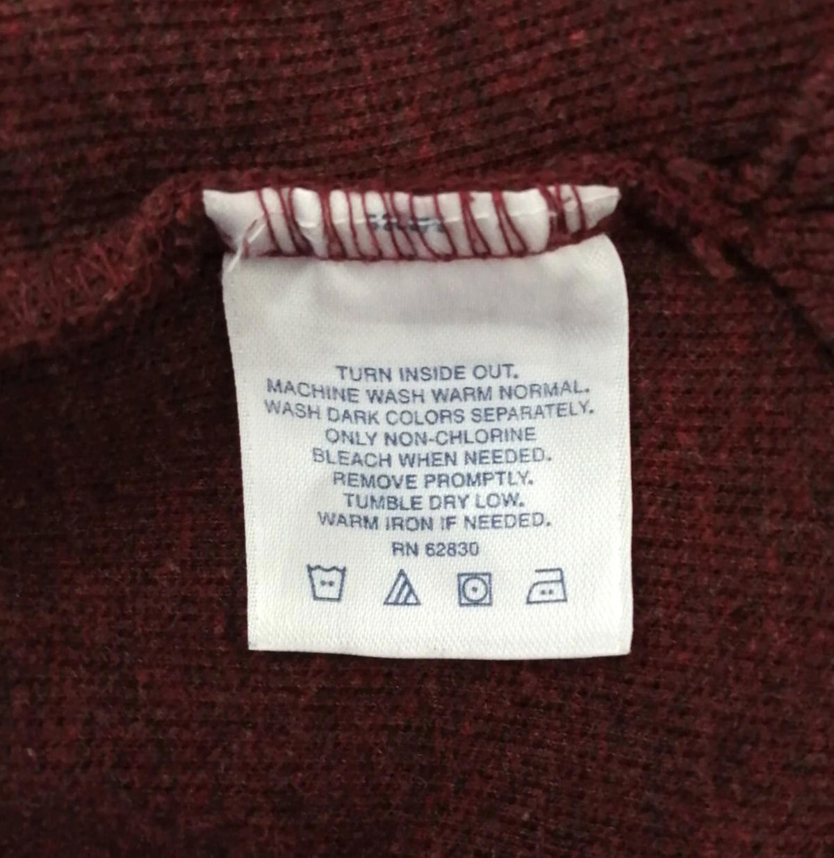 Lands' End Red Land's End 1/4 Zip Burgundy Sweatshirt Men's Size XL Jumper 100% Cotton