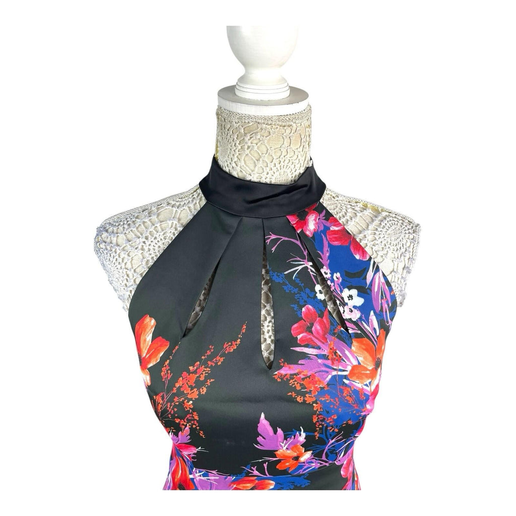 Karen Millen Multicolour Floral Midi Dress Women's UK Size 10