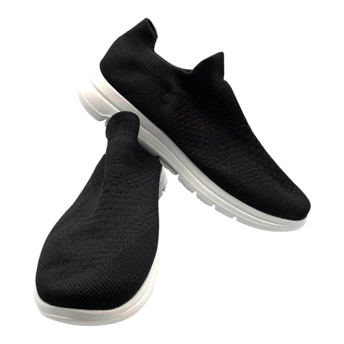 Slip On Walking Shoes Black & Red Non Slip Men's UK Size 11 EU 46