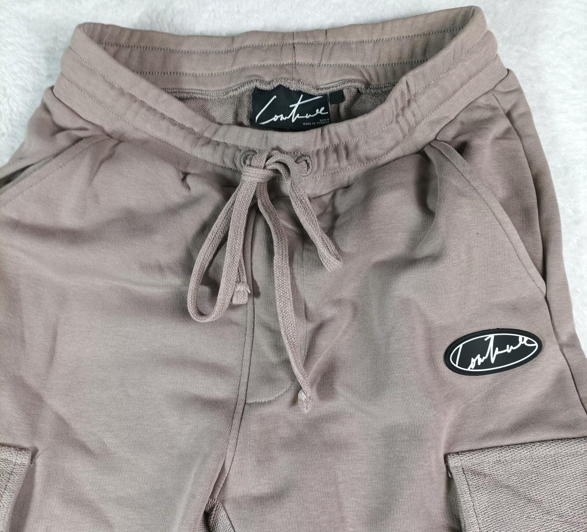 The Couture Club Cargo Joggers Men's UK Size S Khaki Green Jersey Jog Pants