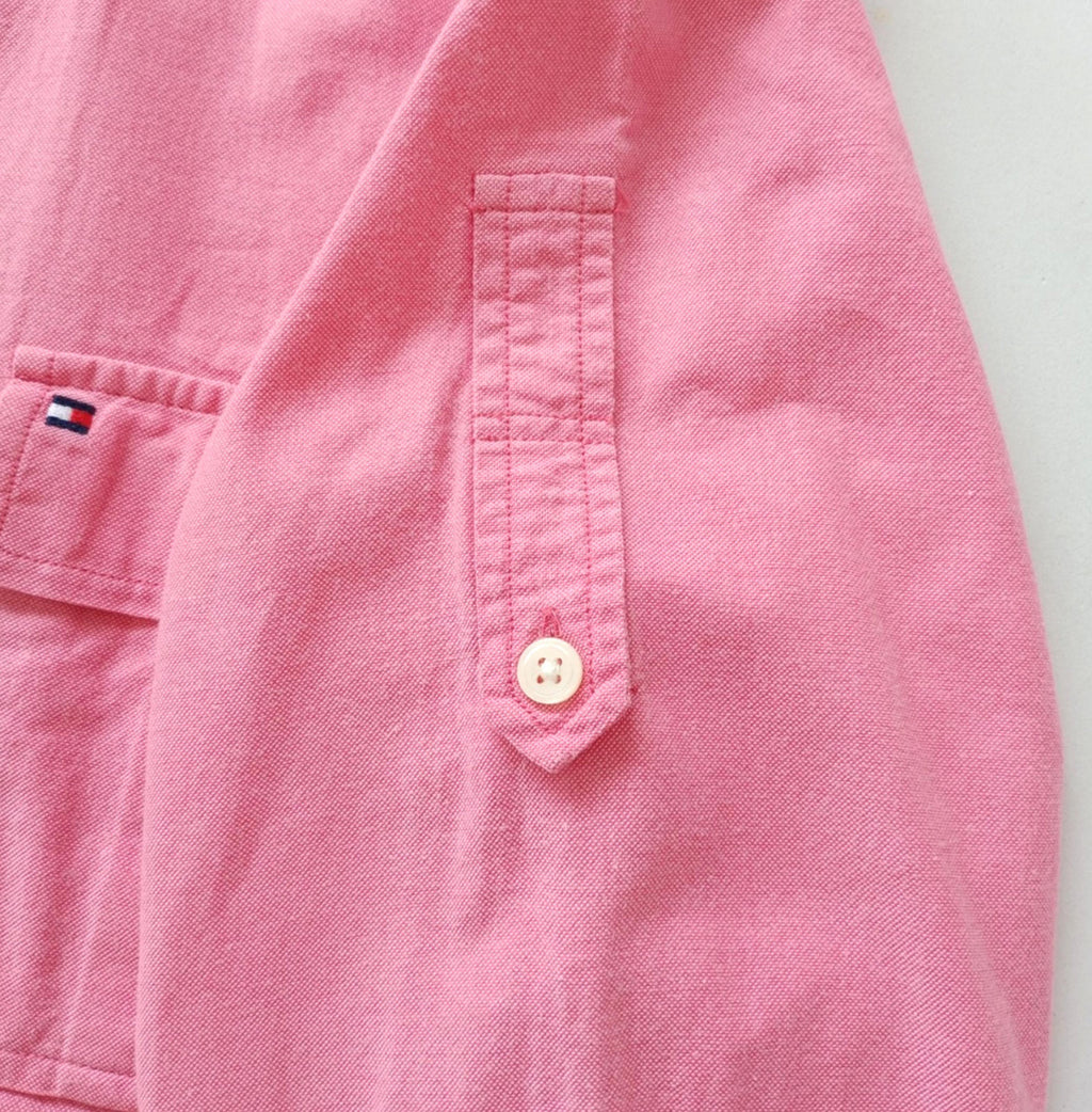 Tommy Hilfiger Shirt Men's UK Size S Pink Long Sleeve Pockets 100% Cotton