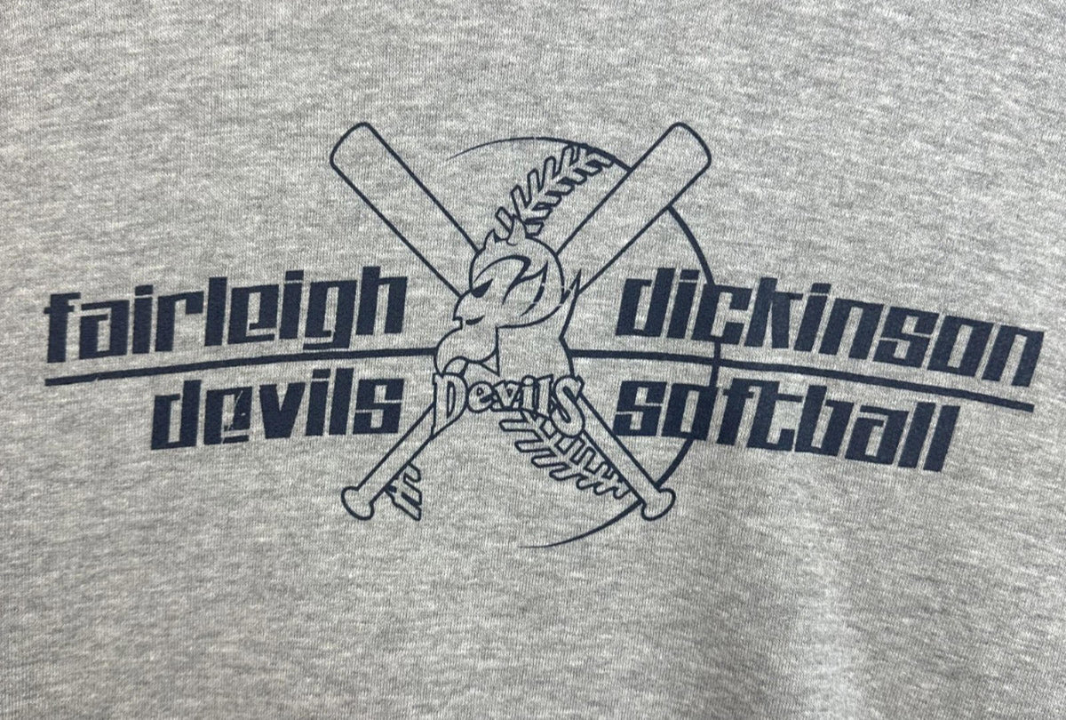 Pennant Gray Devils Softball Hoodie Men's UK Size M Grey Hooded Jersey Pocket Drawstring