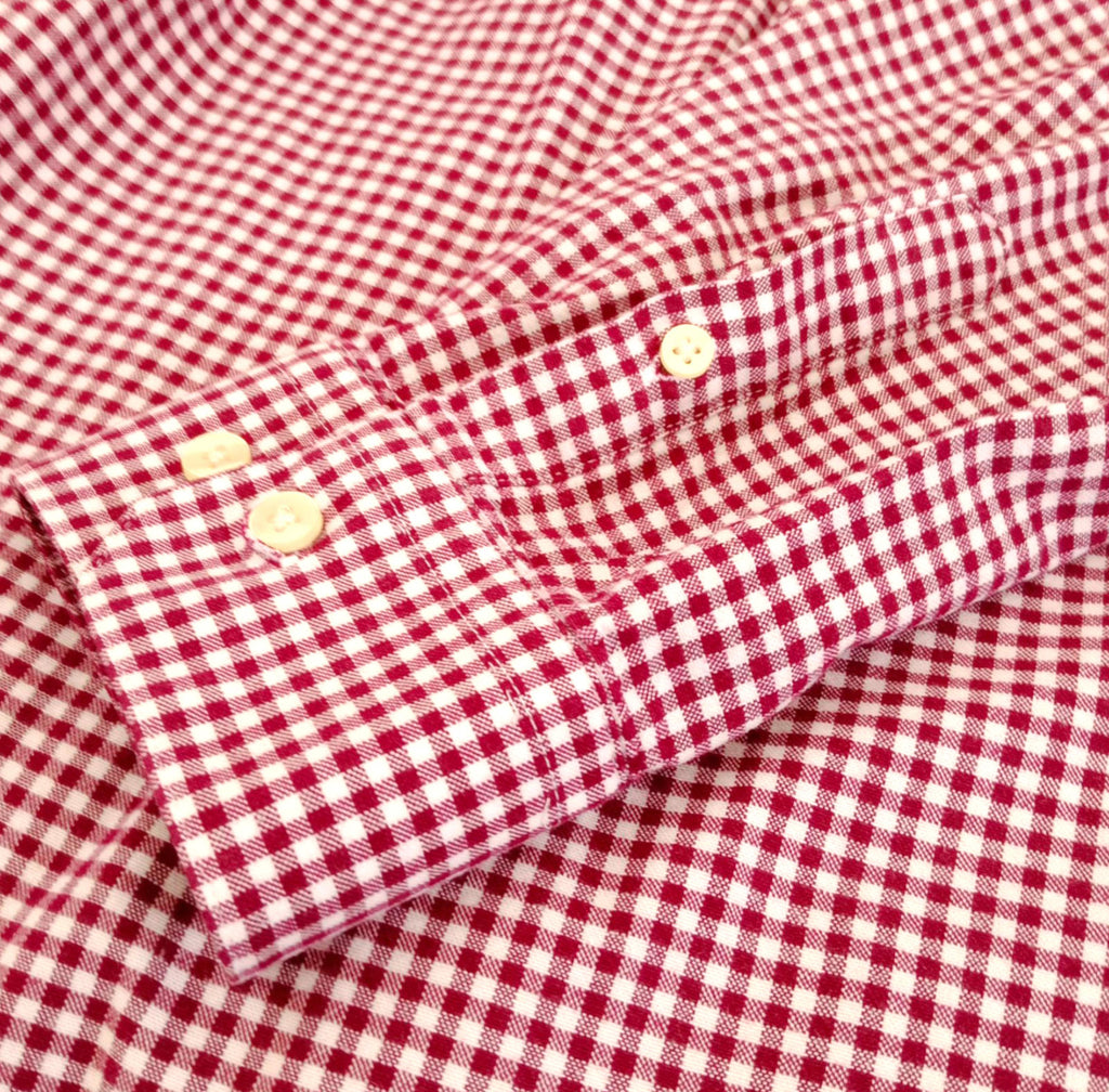 Burton Red Check Long Sleeved Shirt 100% Cotton Men's UK Size XL