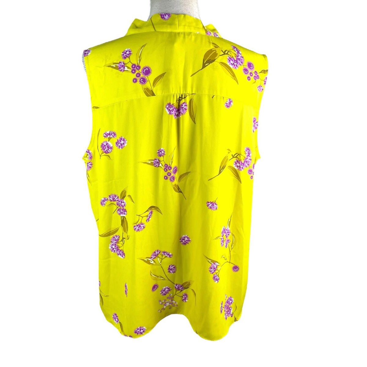 Principles Yellow Floral Sleeveless Blouse Summer Women's UK Size 20