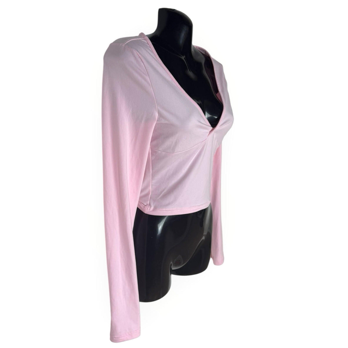 Pink Co Ord Set Women's UK Size XS High Waist Flared Trouser & Crop Top Set