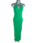Divided Maxi Dress Green Ribbed Women’s UK Size XS