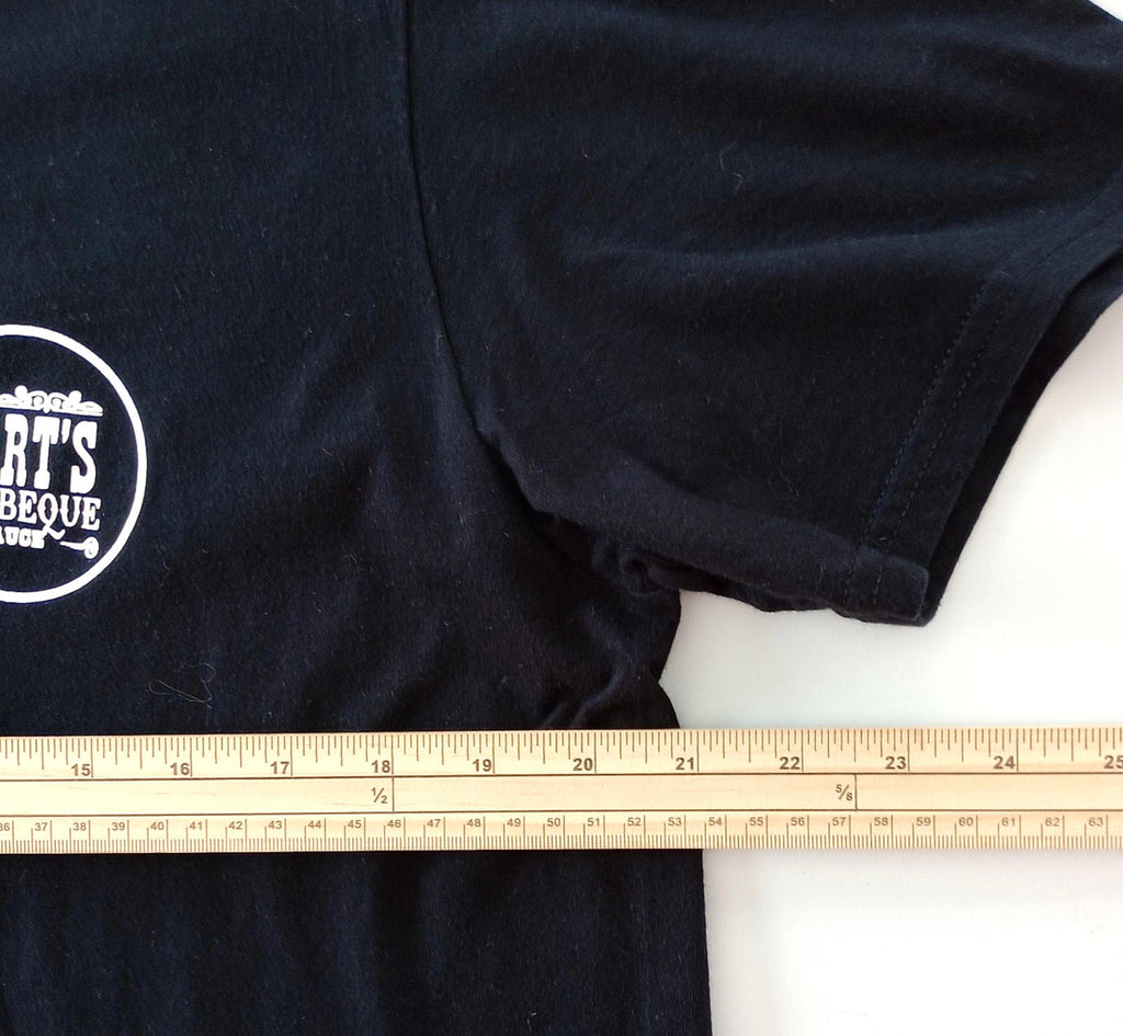 MCE Apparel Black Body By Brisket T-Shirt Men's UK Size L Black Crew Neck BBQ Sauce Graphic Print