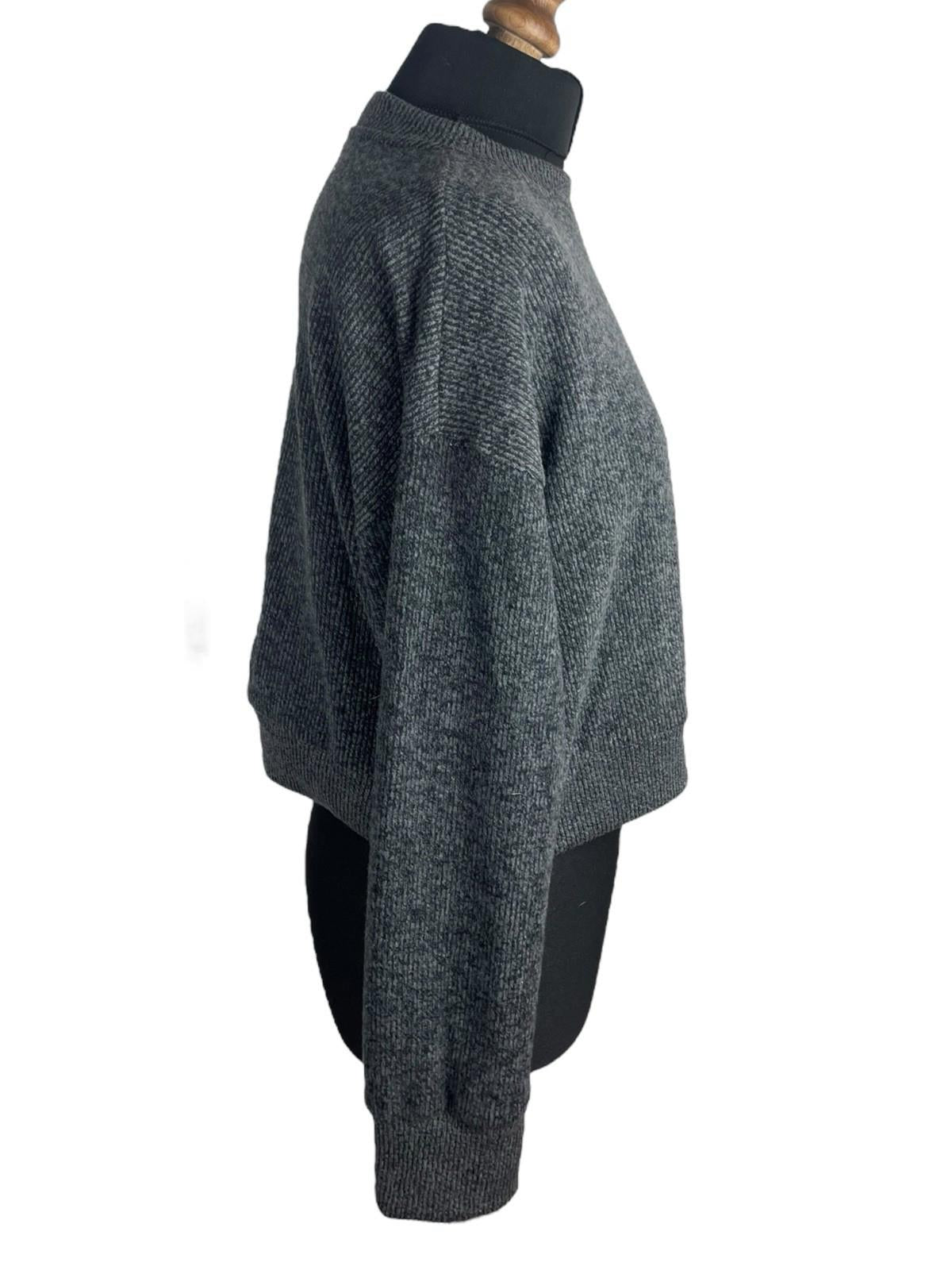 Zara Grey Cropped Jumper High Neck Women's UK Size S