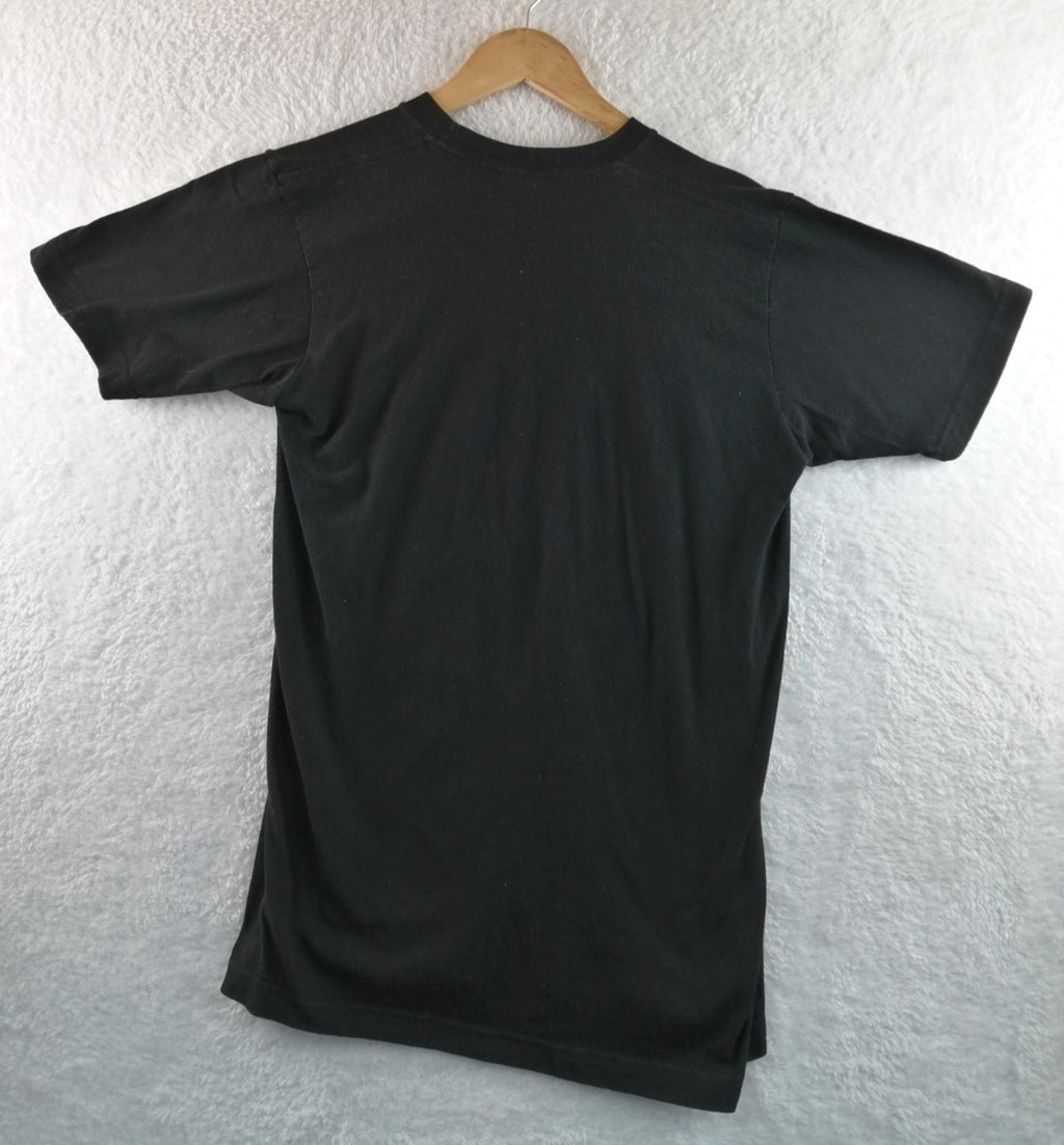 M&O KNITS Black Chicken Graphic Print T-Shirt Men's Size M Black Crew Neck 100% Preshrunk Cotton