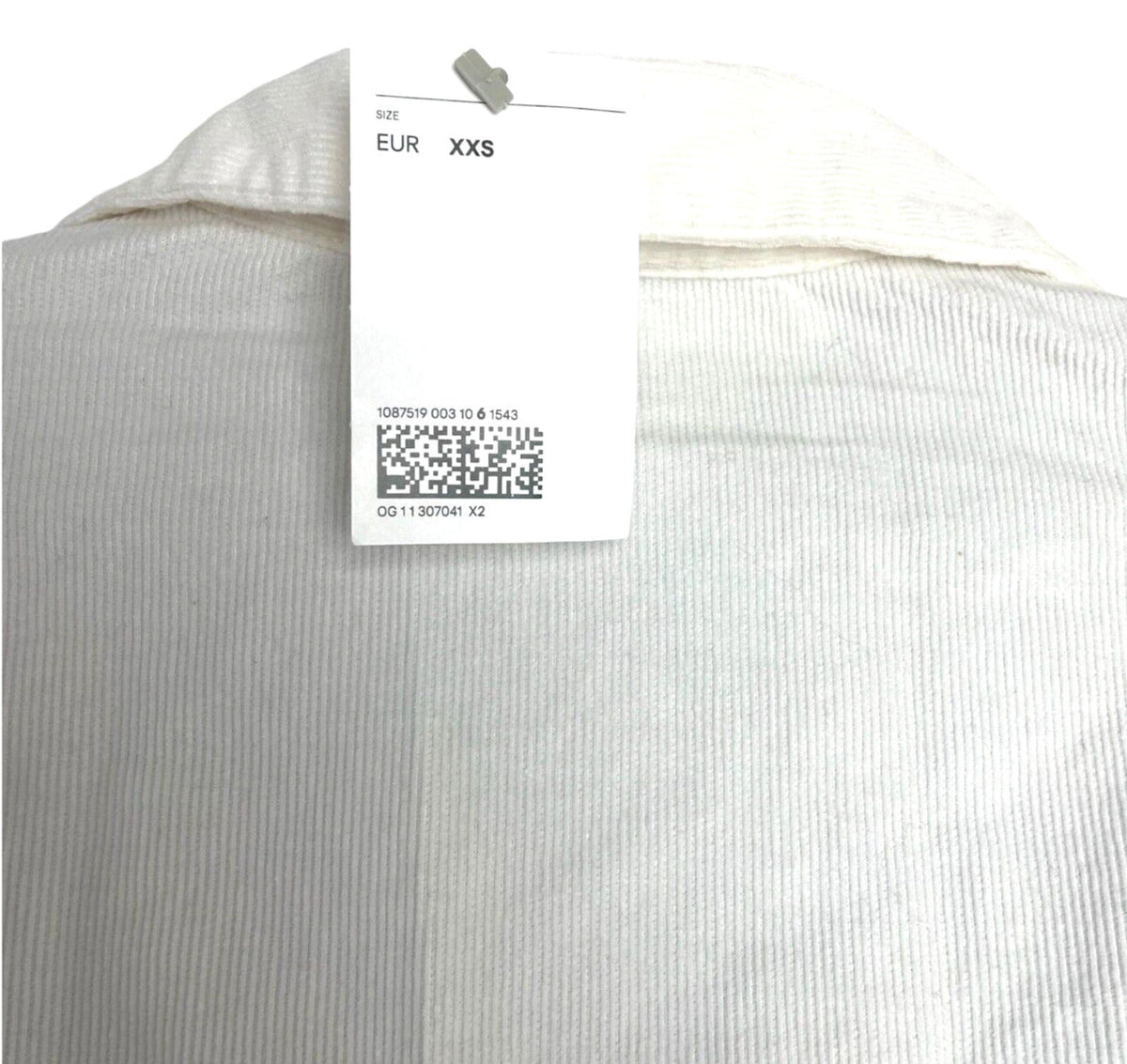 Divided Corduroy Shirt Women's UK Size 2XS Beige Long Sleeve Pocket Oversized