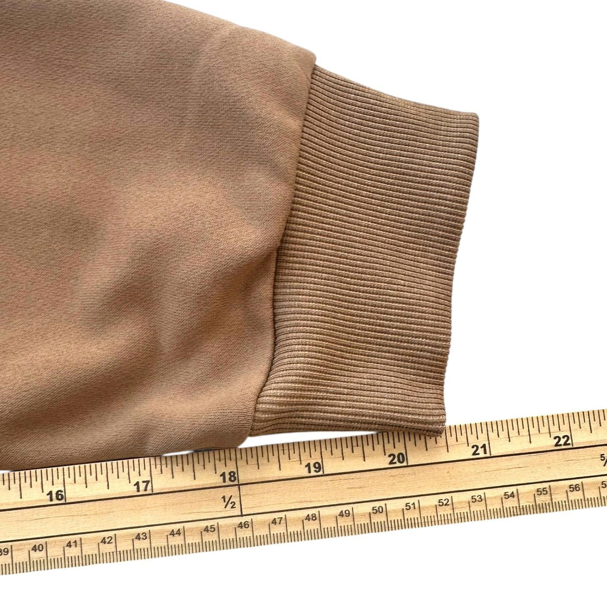 Brown Casual Jumper Men's UK Size XL Brown Long Sleeve Crew Neck Stretch Waist Cuff