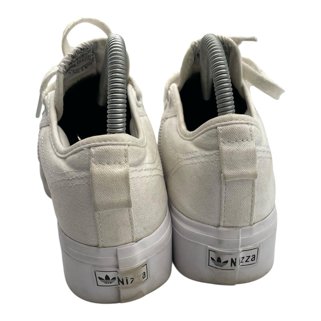 adidas White Adidas Buzz Platform Trainers Women's UK Size 4.5 Lace Up White
