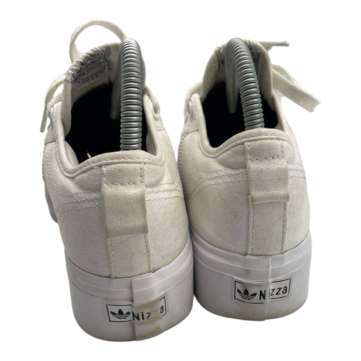 adidas White Adidas Buzz Platform Trainers Women's UK Size 4.5 Lace Up White