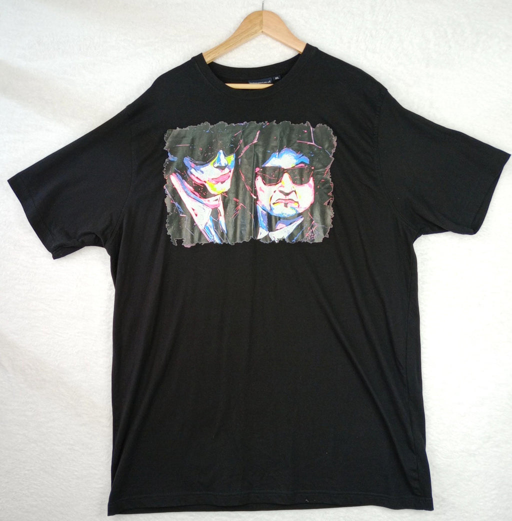 Bigteeshirt.co.uk Black Blues Brothers Graphic Print T-Shirt Tall Men's UK Size 3XL Black 100% Cotton