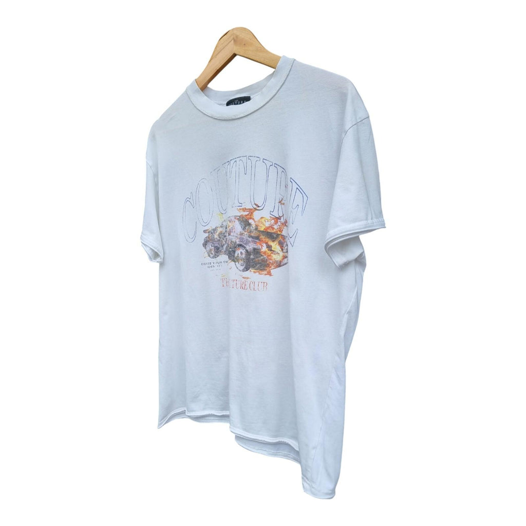 The Couture Club T Shirt White Graphic Print Men's UK Size Small