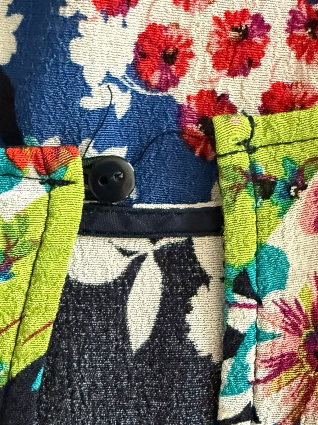 Next Floral Patchwork Shift Dress Women’s UK Size 16 Mini Lightweight 3/4 Sleeve