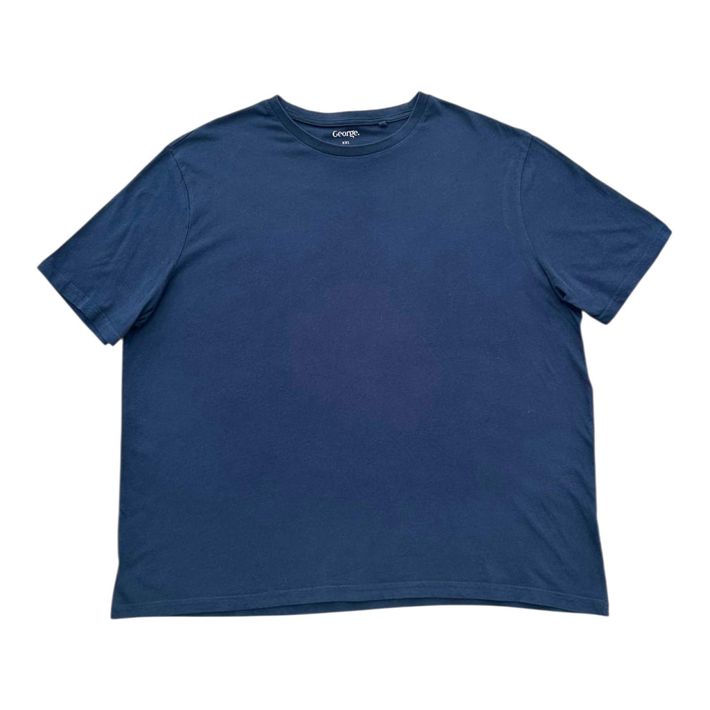 George T-Shirt Men's UK Size 2XL Navy Blue Short Sleeve Crew Neck 100% Cotton
