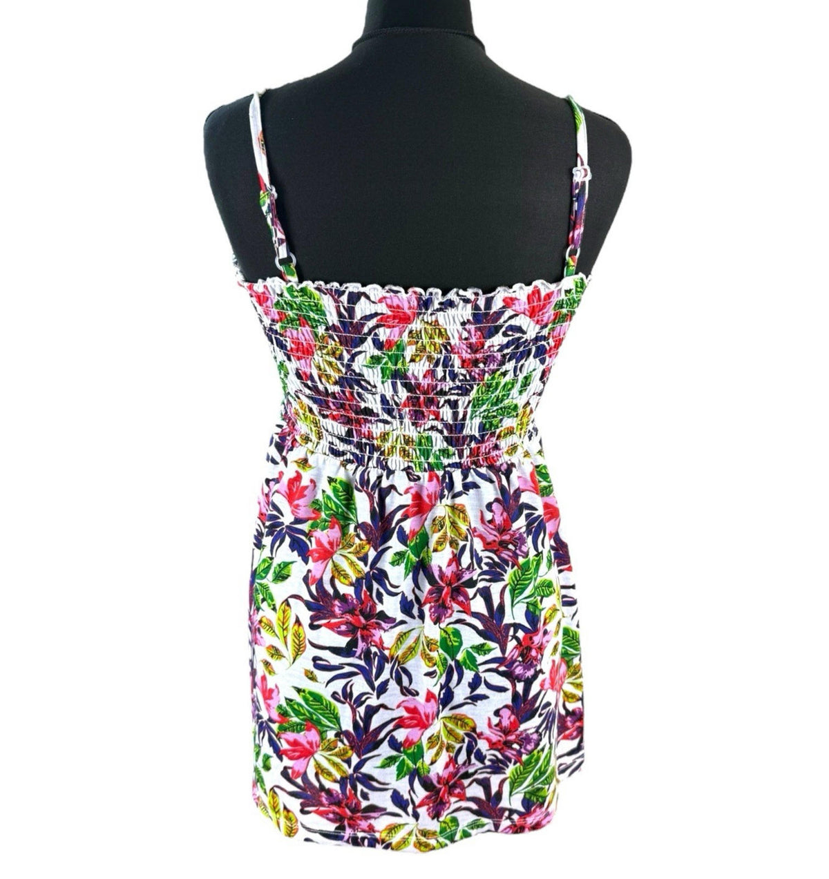 Originals White Originals Multicolour Floral Tank Top Blouse Floaty Women's UK Size 12