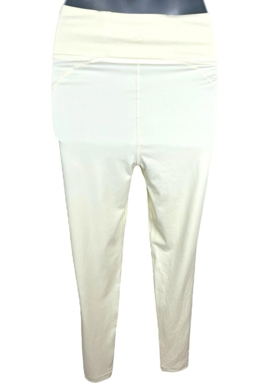 Stradivarius Ivory Lycra Active Wear Leggings Sculpt Fabric Women’s UK Size XS