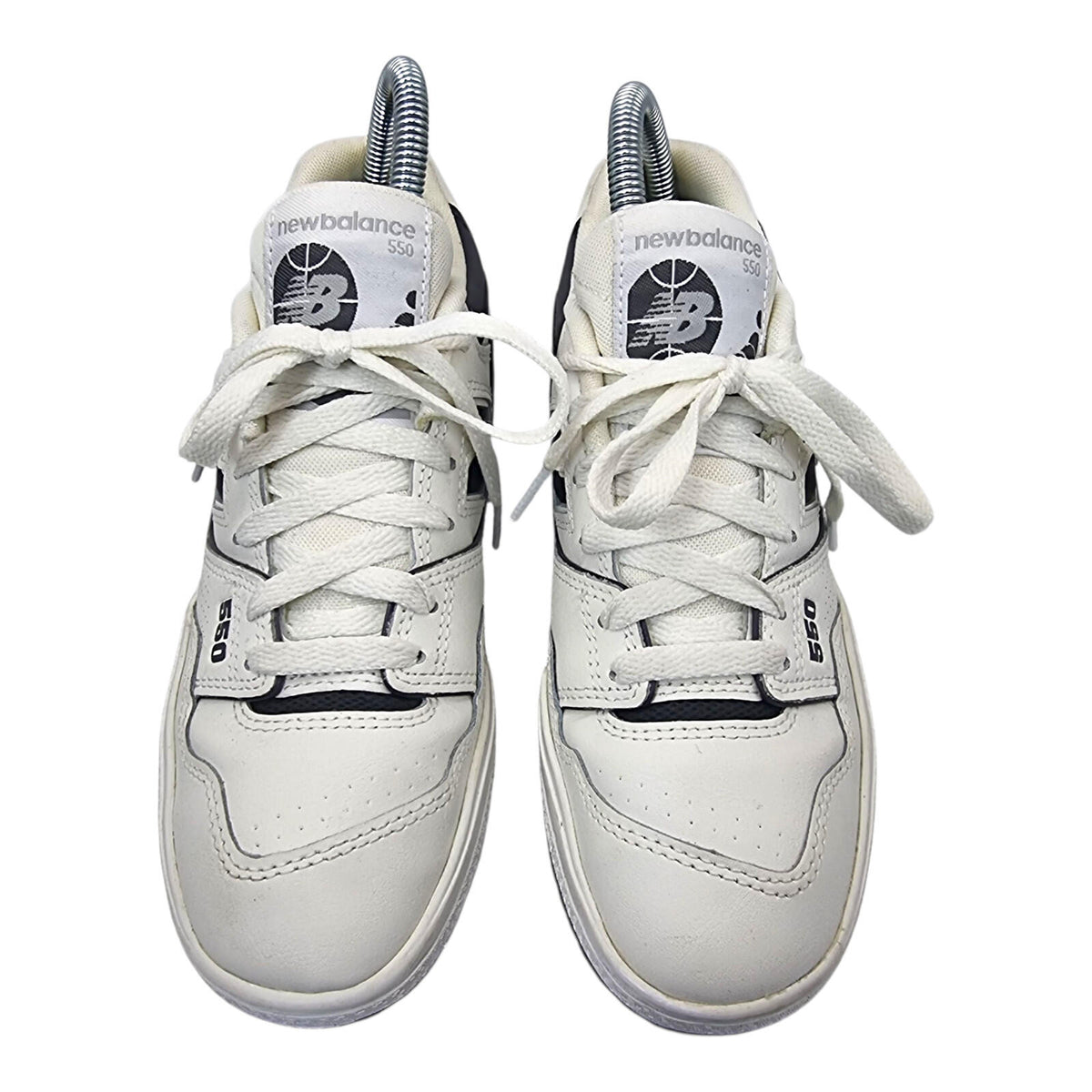 New Balance 550 Trainers Women's UK Size 4 Shoe White Black Synthetic Leather
