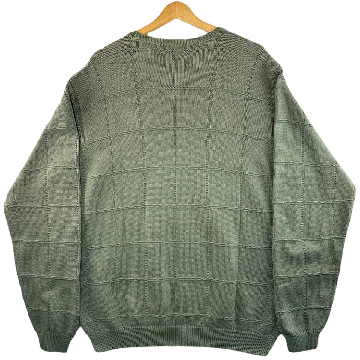 IZOD Jumper Men's UK Size L Green 100% Cotton Embroidered Logo Long Sleeve