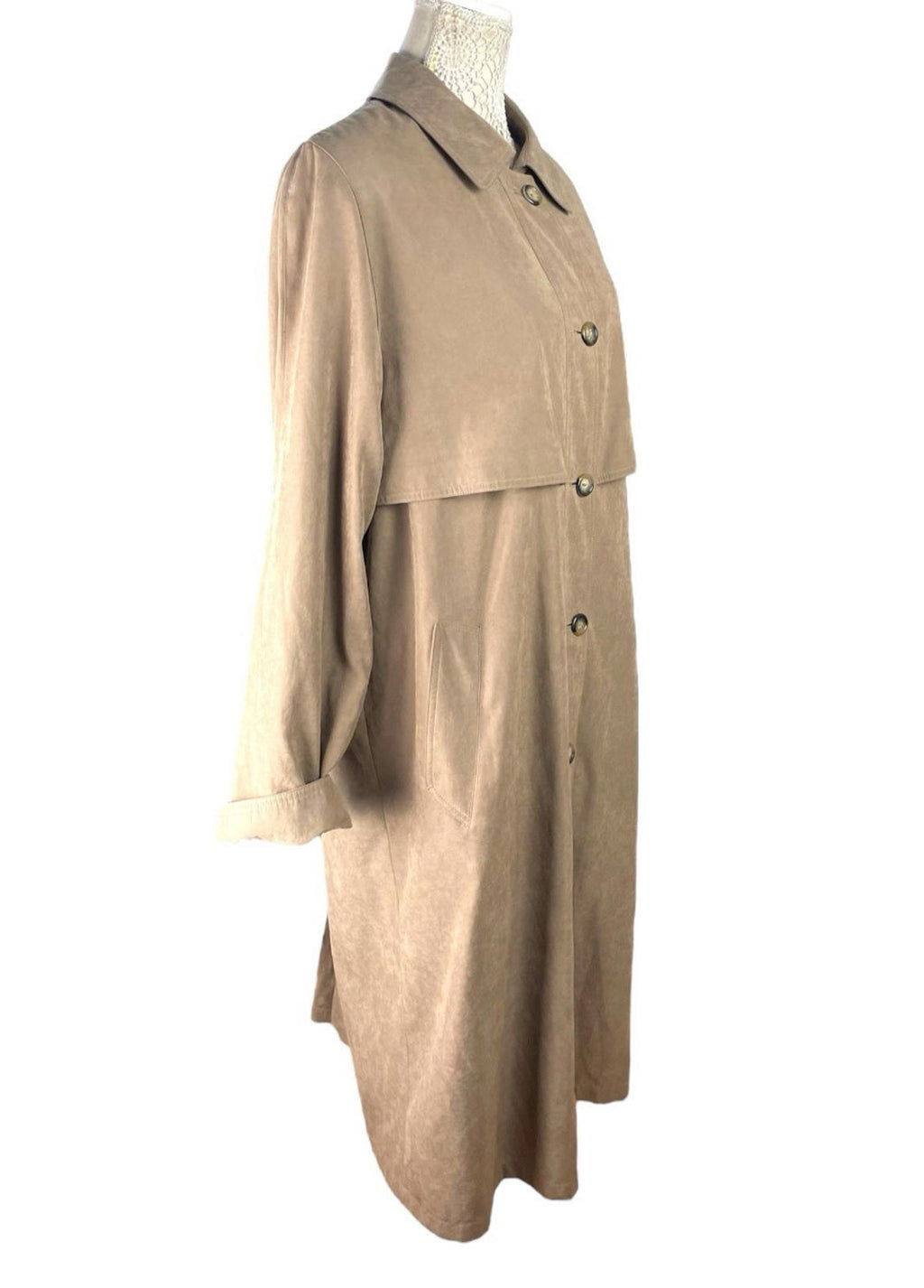 Berkertex Brown Vintage Soft Shell Trench Coat Women's UK Size 14