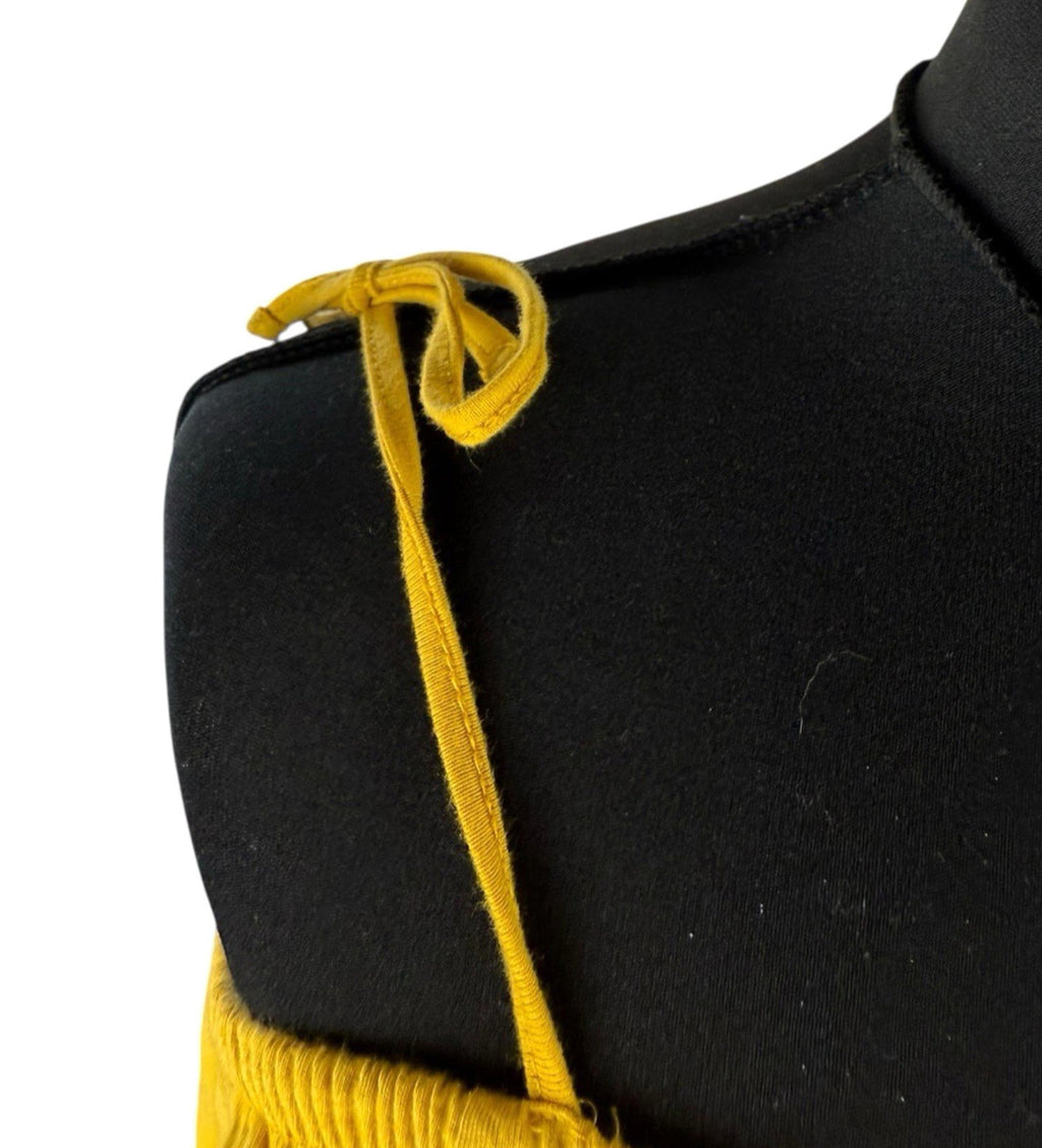 Papaya Cotton Dress Yellow Embroidered Bow Detail Mini Dress Women’s UK Size 16