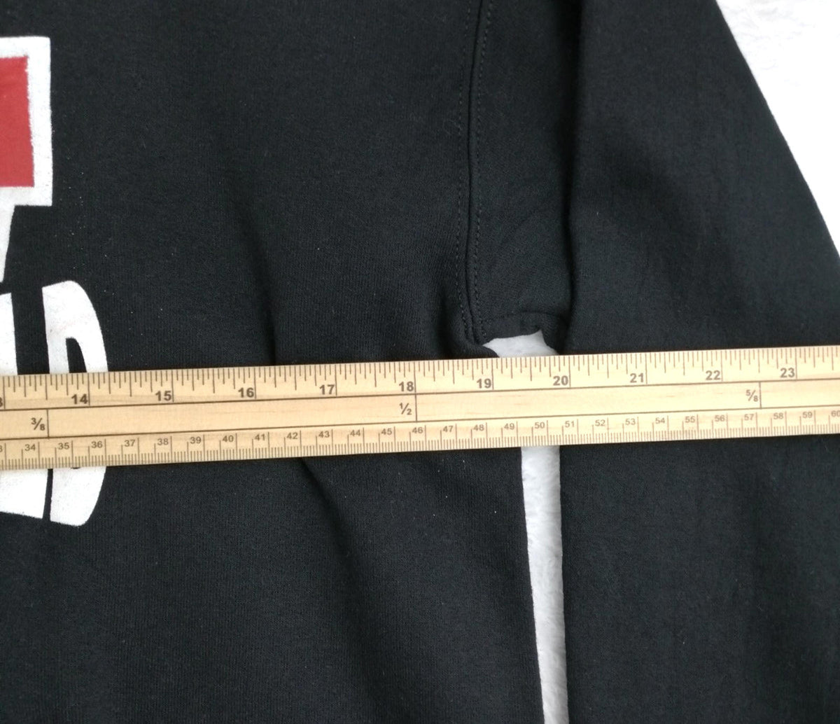 Weathersfield School Sports Hoodie Men's Size S Black Jersey Hooded Pockets