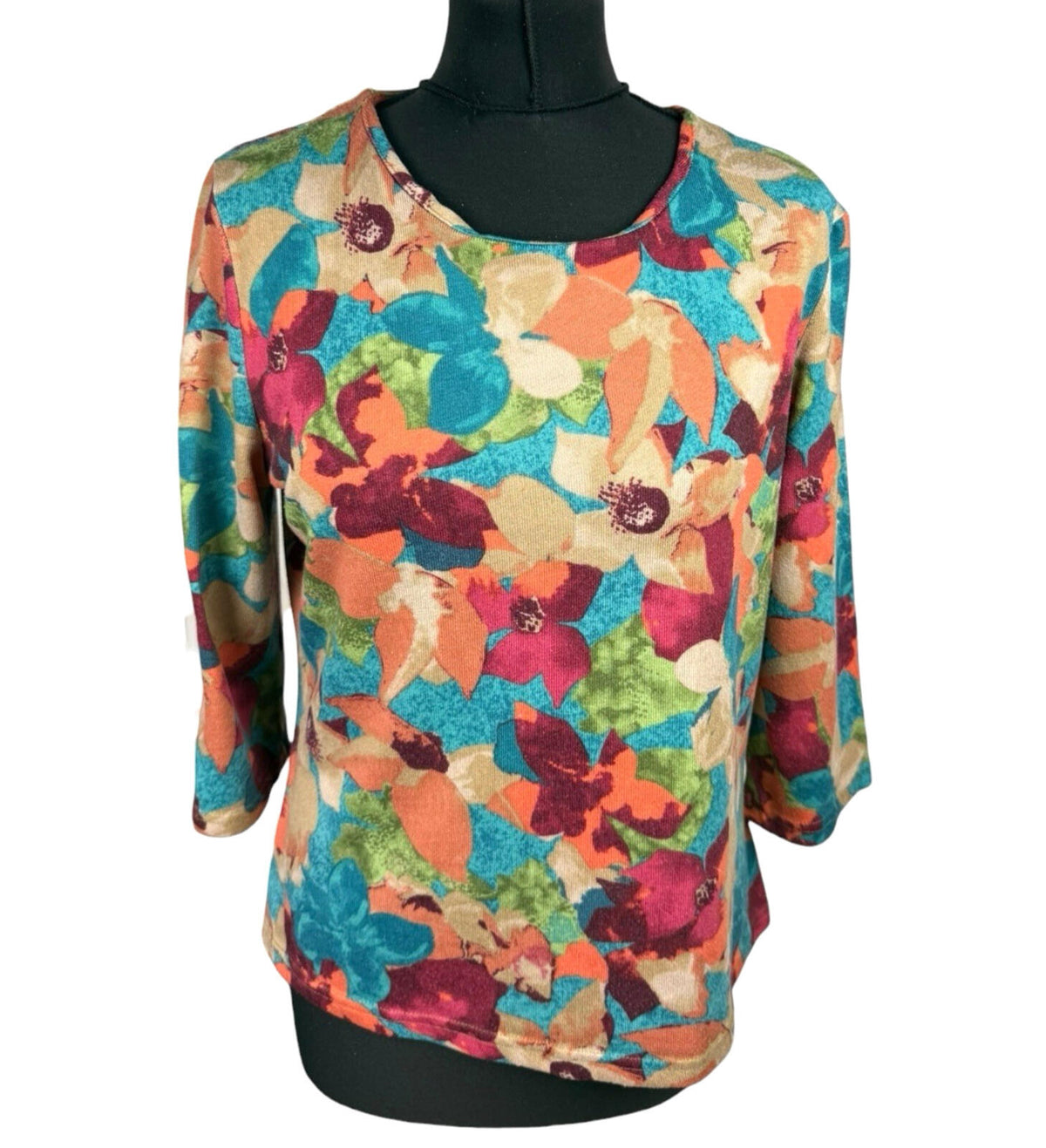Honer Millburn Multi Honor Millburn Floral Top Women's UK Size 10 3/4 Sleeve Multicolour