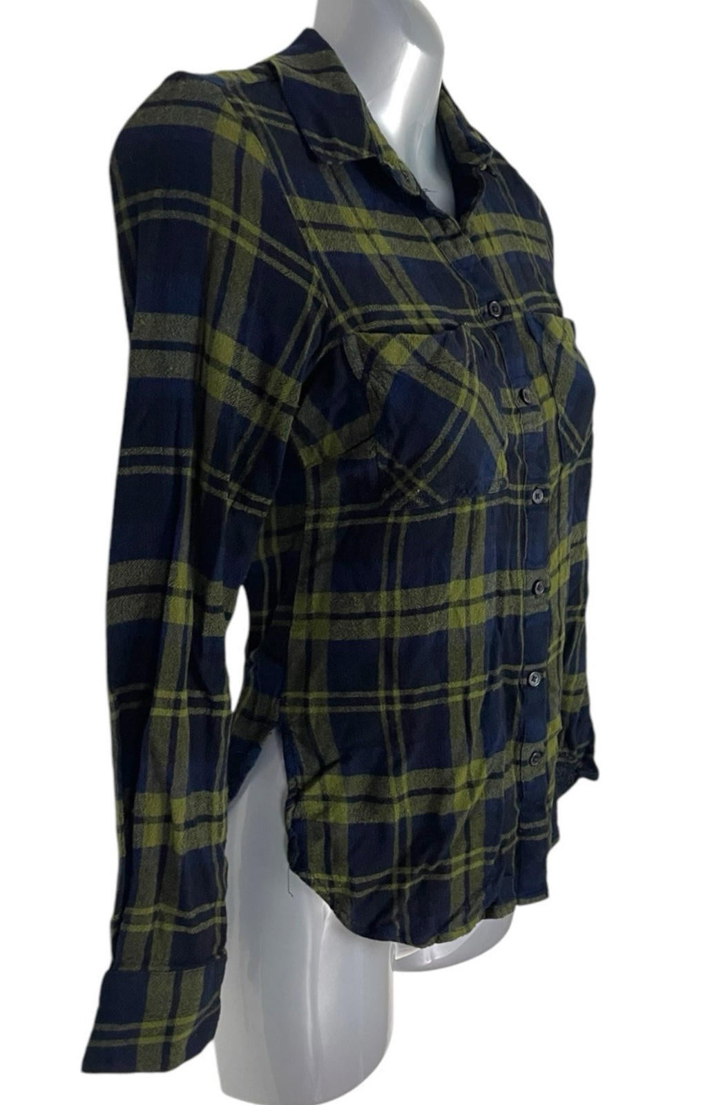 Check Shirt New Look Navy And Green Women’s UK Size 6